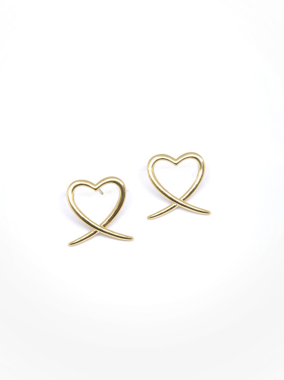 BRINCO CORACAO GD LISO BANH OURO 18K - TK514