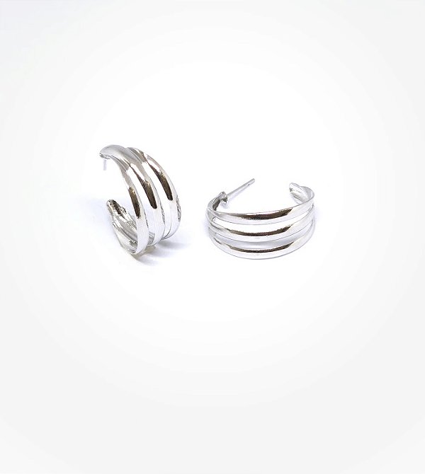 BRINCO 3 FIOS LARGOS RODIO BRANCO - AR355