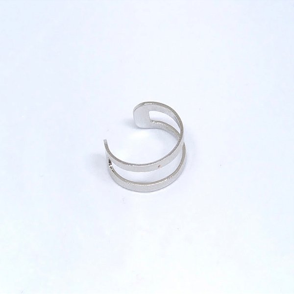 PIERCING FAKE 2 FIOS LARGOS RODIO BRANCO - P1