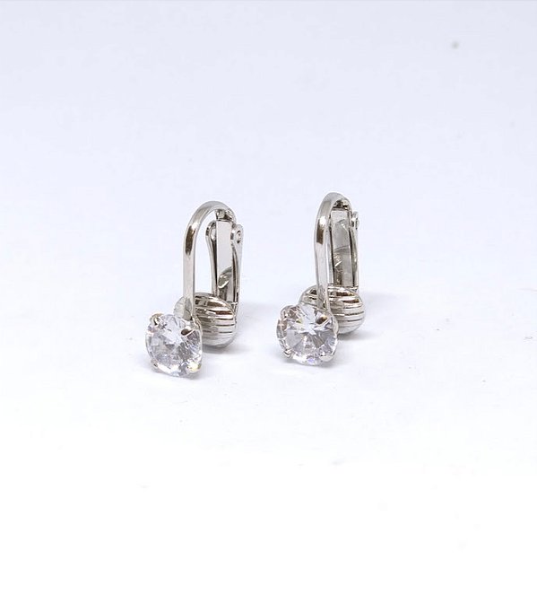 BRINCO DE PRESSAO C ZIRCONIA RODIO BRANCO - BC842