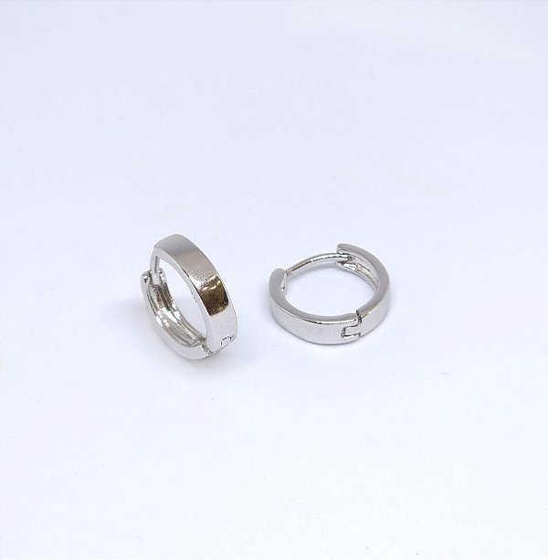 BRINCO ARGOLINHA GROSSA CLICK RODIO BRANCO - BRS154