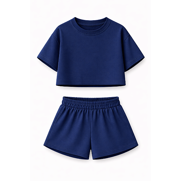 Kit molde camiseta boxer e shorts amplo feminino infantil 2/4/6/8/10/12/14