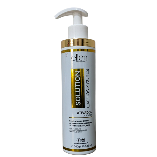 Creme Ativador de Cachos Solution ellen Professional - 300g