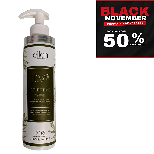 Condicionador equilibrium selective - Equilibra a oleosidade da raiz - Proporciona maciez, brilho e movimento natural - 300g