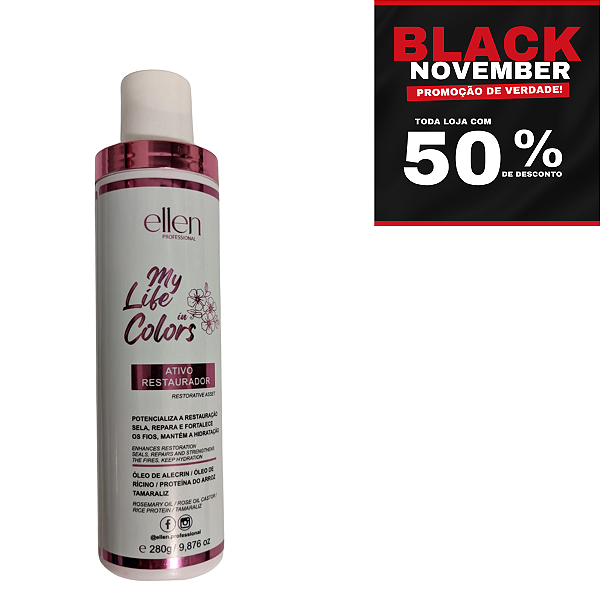 Ativo Restaurador My Life in Colors - Tratamento Pós Química e Danos - 300ml