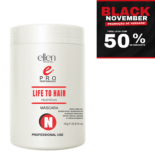 Máscara de Nutrição LIFE TO HAIR ellen Professional
