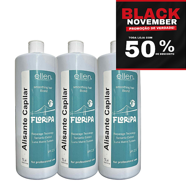Combo Reestruturação molecular Orgânica Floripa - Antifrizz Térmico Saudável - Efeito liso prolongado - 3 L