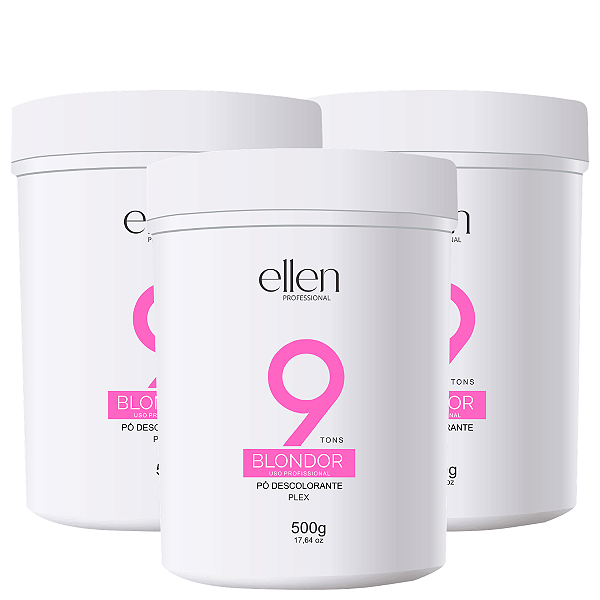 Combo Pó Descolorante Blondor Ellen Professional - 1,500g
