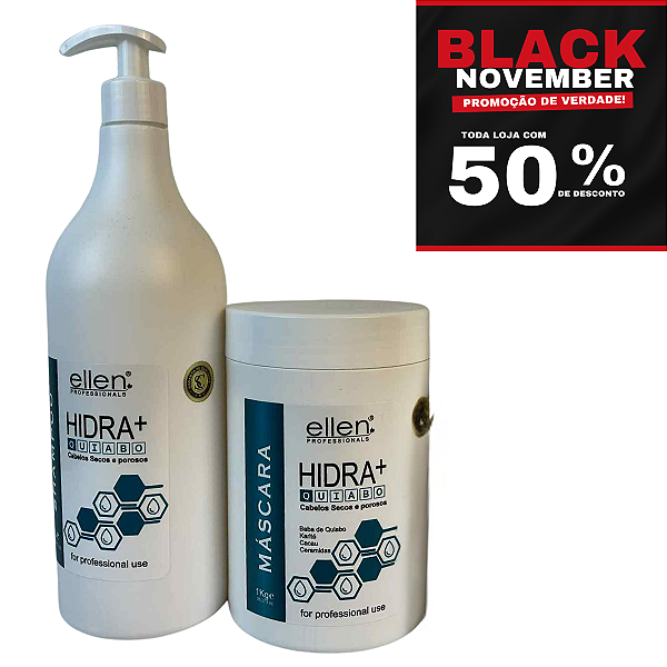 Kit Hidratação Profissional - Hidratação profunda e duradoura - Recuperação da umidade perdida pela fibra capilar - 2kg