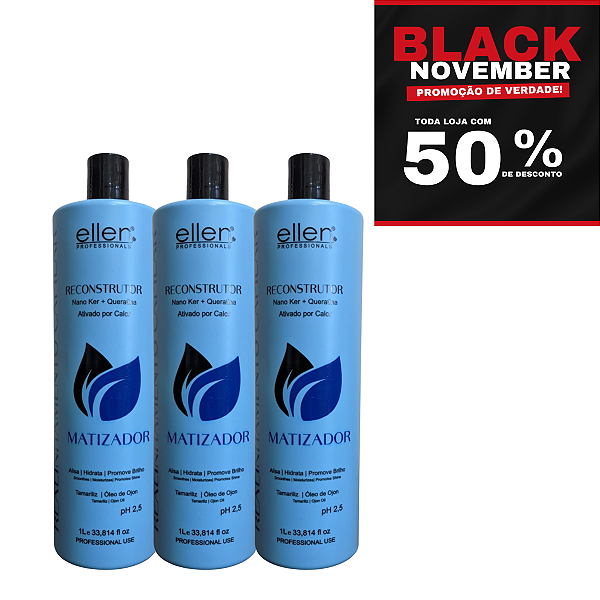 Combo Escova Progressiva matizadora - Redução do frizz e controle absoluto dos fios - Compatível com todos os tipos de cabelo