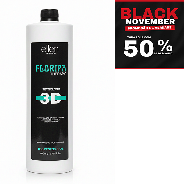 Reestruturação molecular Orgânica Floripa Terapy - Antifrizz Térmico Saudável - Efeito liso prolongado - 1 L