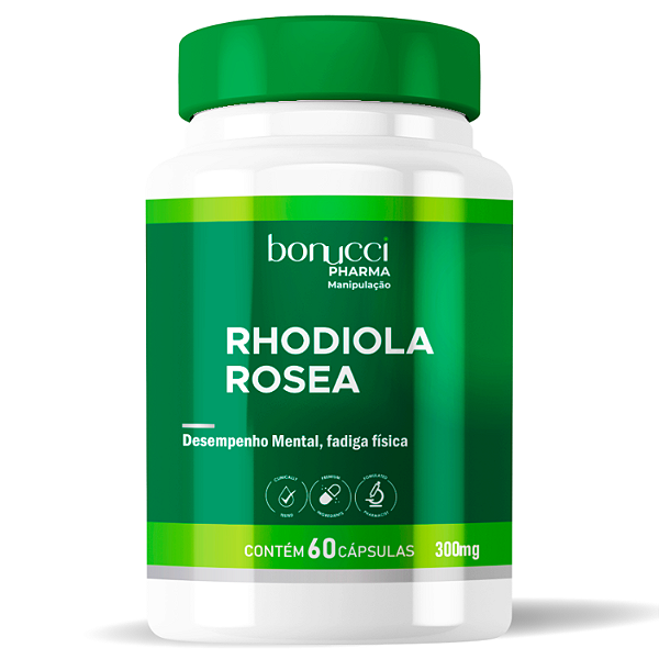 Rhodiola Rosea 300mg  Desempenho Mental 60 Cápsulas