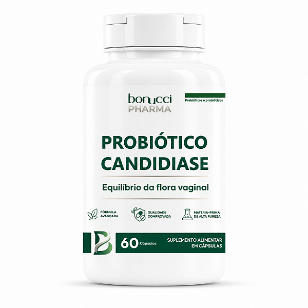 Probiotico Candidiase 60 Capsulas  Lactobacillus e Bifidobacterium  s/ Lactose e Glutén