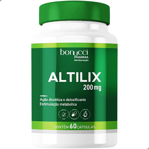 ALTILIX 200MG 60 CÁPSULAS DETOX HEPATICO RETENÇÃO DE LIQUIDOS SEM NAUSEAS GERENCIAMENTO DE PESO
