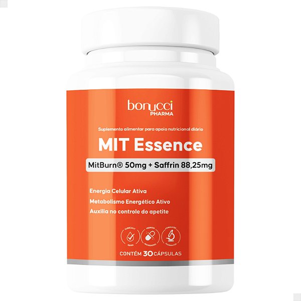 Mit Essence® Bonucci Pharma | Energia Celular Ativa | MitBurn® + Saffrin® | 30 Cápsulas