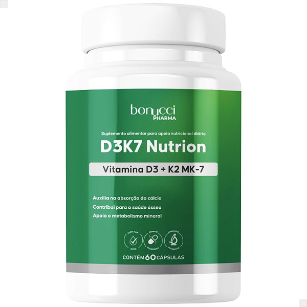 Vitamina D3 + Vitamina K2 (Mk-7) 60 Cápsulas D3K7 Nutrion