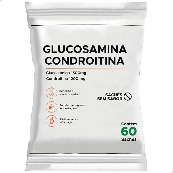 Glucosamina 1500mg + Condroitina 1200mg 60 sachês Sabor Neutro