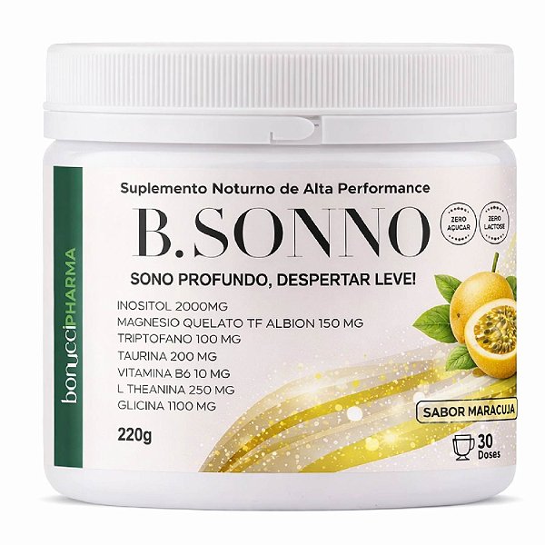 B. SONNO MAGNÉSIO ALBION® E INOSITOL MARACUJÁ 225G