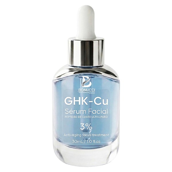 Sérum Facial GHK-Cu 3% Peptídeo de Cobre Puro 30ml
