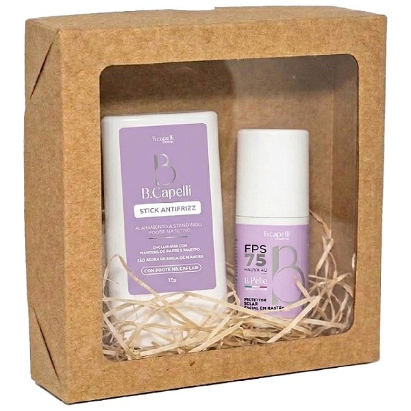 KIT B CAPELLI STICK ANTIFRIZZ + PROTETOR SOLAR FPS 75 PEACH