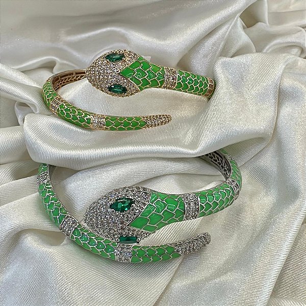 BRACELETE COBRA COLOR VERDE