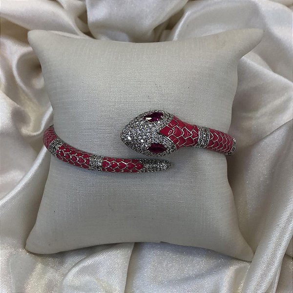 BRACELETE COBRA COLOR ROSA