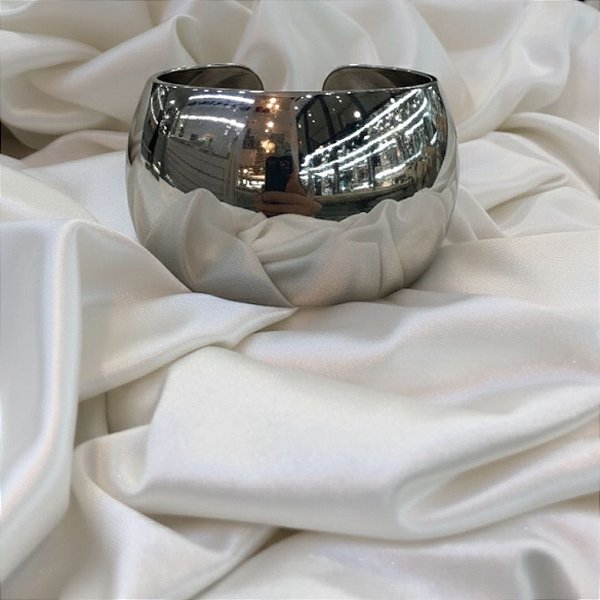 BRACELETE GORDO LISO PRATA