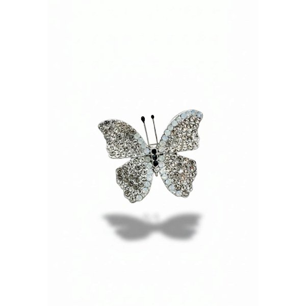 BROCHE BORBOLETA MEDIO PRATA