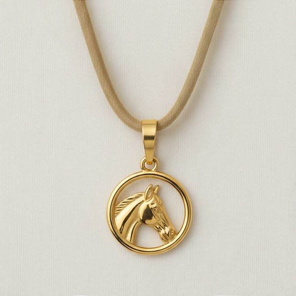PINGENTE MEDALHA VAZADA CAVALO