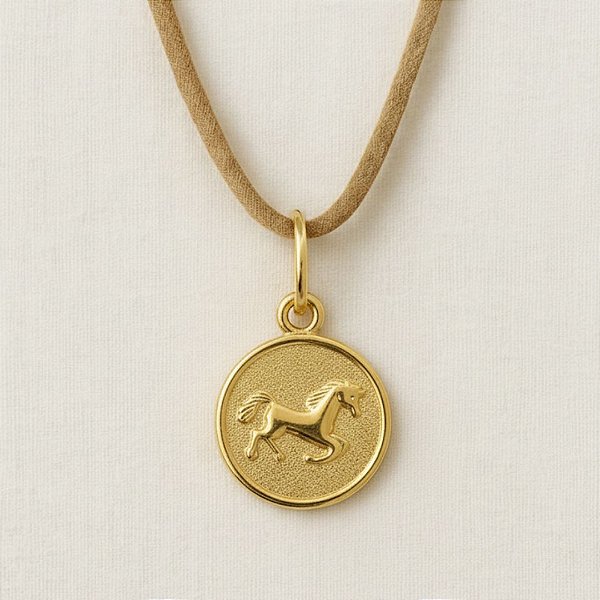 PINGENTE MEDALHA CAVALO POLIDO
