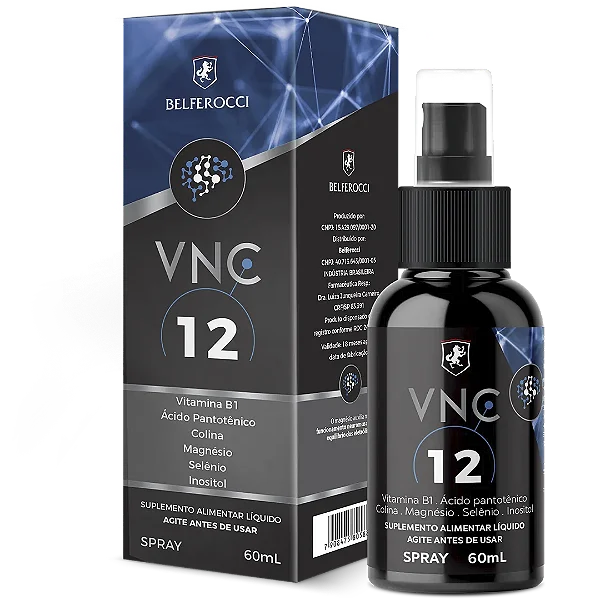 VNC 12 Vitamina B1 • Ácido Pantotênico • Colina • Magnésio • Selênio • Inositol