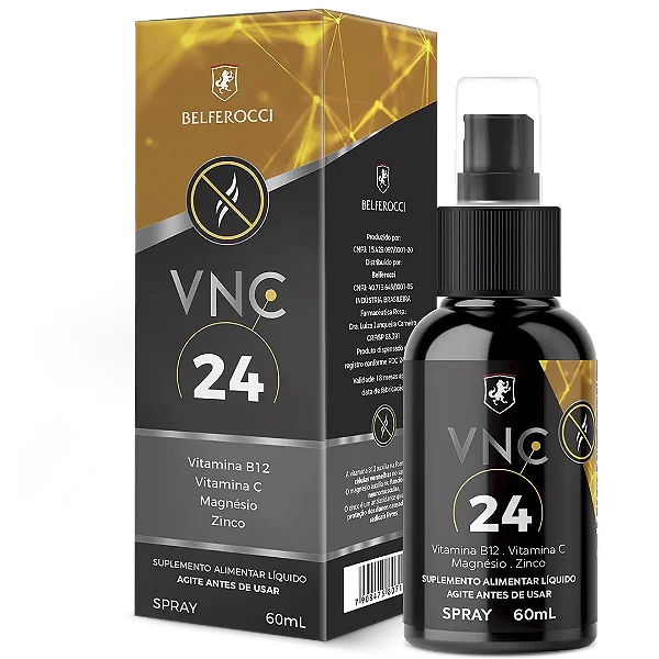 VNC 24 Vitamina B12 • Vitamina C • Magnésio • Zinco