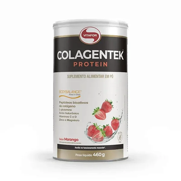 COLAGENTEK PROTEIN LATA 460G SABOR MORANGO