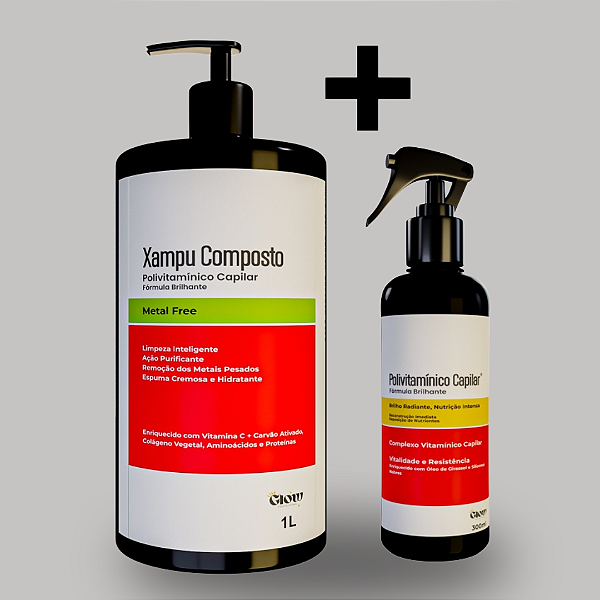Xampu + Polivitamínico Capilar | Lisa Glow Professional