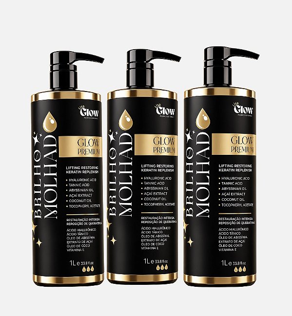 3 Definitivas 1L - Brilho Molhado | Lisa Glow Professional