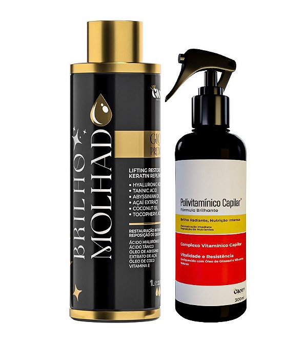 Brilho molhado + Polivitamínico | Lisa Glow Professional