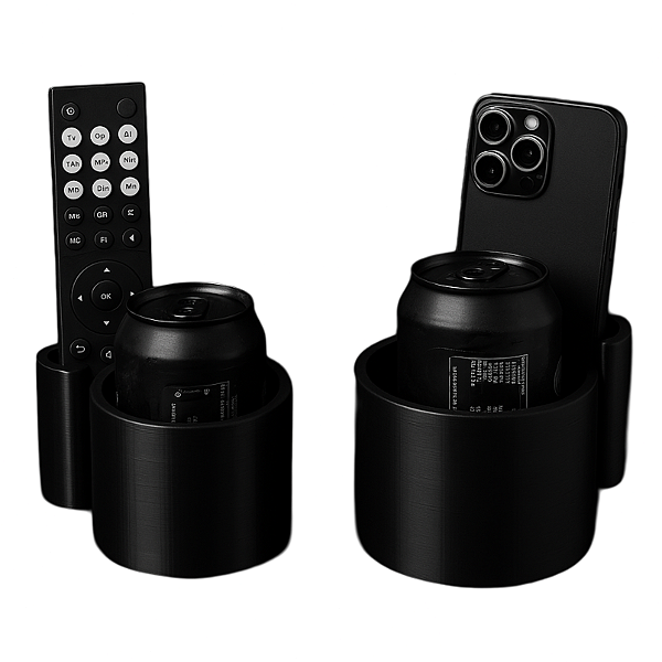 Porta Copos 2 em 1: Sup p/ Copos e Celular/Controle - PRETO