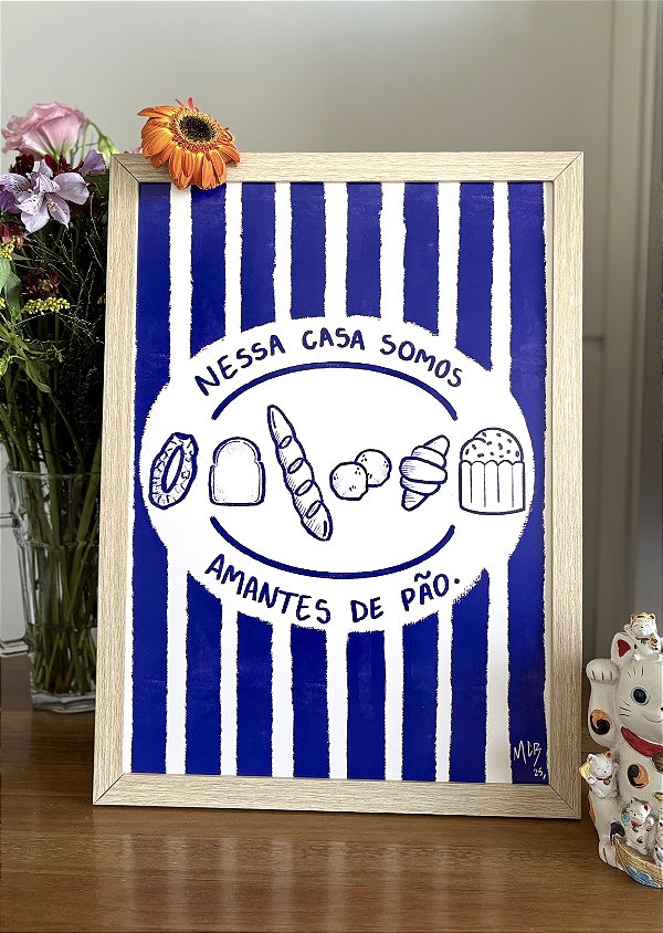 Quadro Amantes de Pão A3