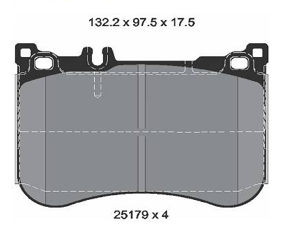 Pastilha de Freio Dianteira MERCEDES S400 S500 S350 - 0064208820 - 0084200220 - 74203320