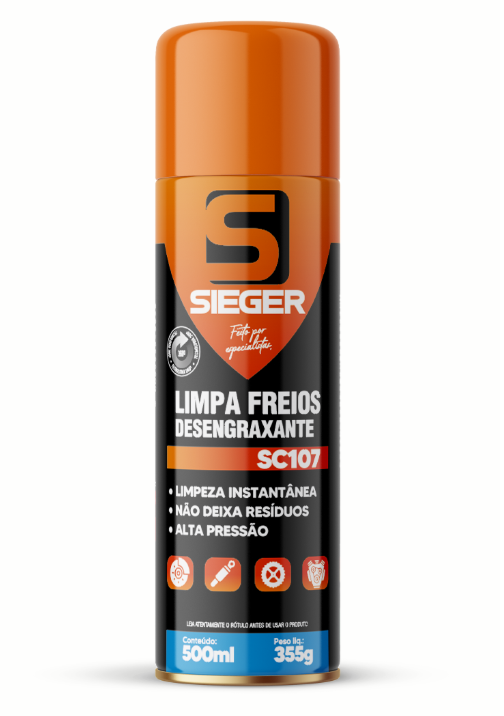 Desengraxante Limpeza Instantânea Sieger 500ml Limpa Freios
