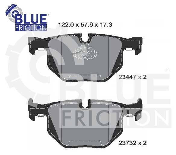 Pastilha de Freio Traseira BMW X5 X6 F85 2013 2018 - 34216776937 - 34216857108 - 34216868497