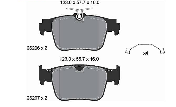 Pastilha de Freio Traseira AUDI A3 SPORTBACK TIGUAN GOLF- 2614214 - 5WA698451A - 5WA698451C