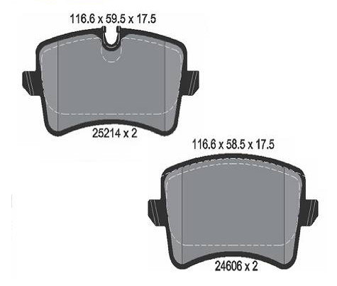 Pastilha de Freio Traseira Porsche Macan 14/18 AUDI A6 11/18 NANO CERAMICA - 4G0 698 451 A - 4G0698451 - 4G0698451B