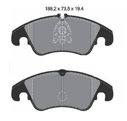 Pastilha de Freio Dianteira MERCEDES W204 SLK CLS ATO 2007 - 0054201320 - 0054201620 - 0074205820