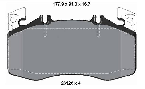 Pastilha de Freio Dianteira MERCEDES CLASSE A GLA CLA -4202203 -4202306 - 4203604