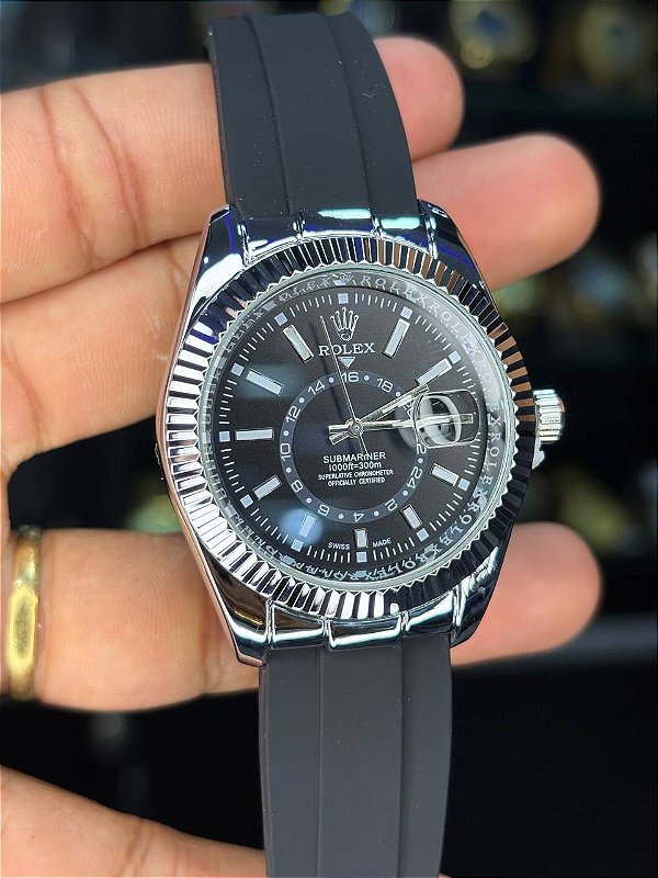 RLX - Sky Dweller Prata/Preto