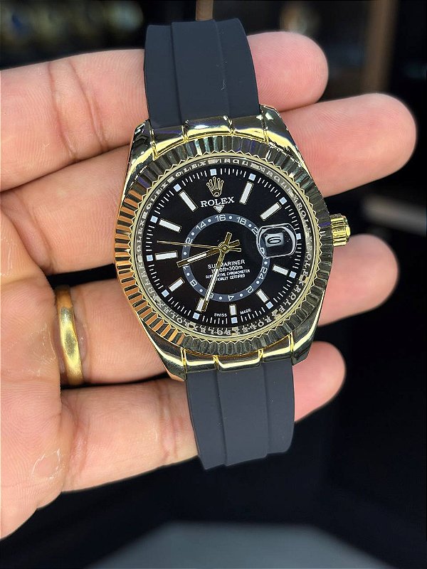 RLX - Sky Dweller Dourado/Preto