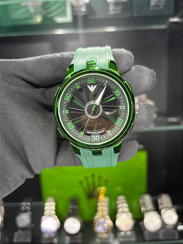 AX Giratório Emborrachado Verde