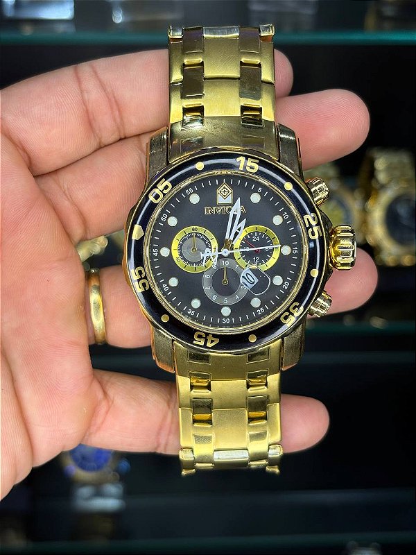 Pro diver dourado-preto