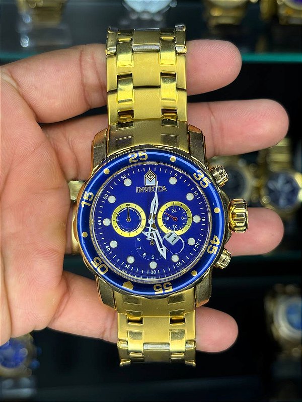 Pro diver dourado-Azul